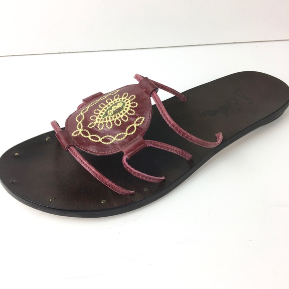 [ SOLD ] Sam Edelman > Embroidered Leather Sandals - Picture 4 of 6